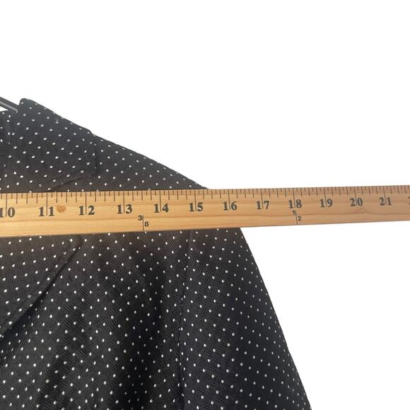 Talbots Women's Size 10 P Polka Dot Black White 3 Button Pea Coat Blazer - Picture 10 of 11